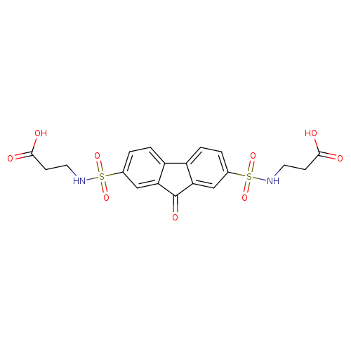 3-{7-[(2-carboxyethyl)sulfamoyl]-9-oxo-9H-fluorene-2-sulfonamido}propanoic acid