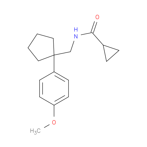 N-{[1-(4-methoxyphenyl)cyclopentyl]methyl}cyclopropanecarboxamide