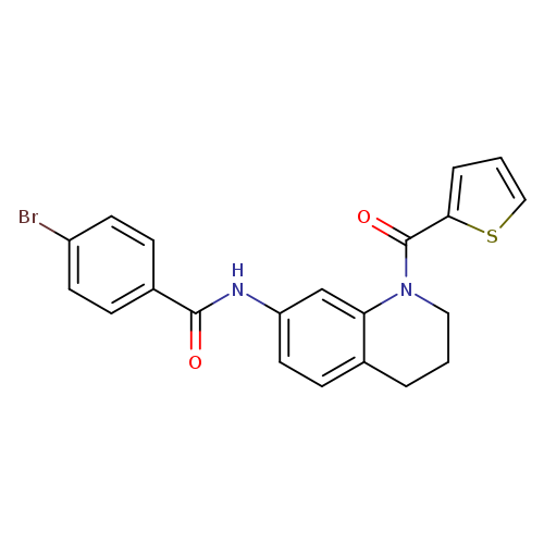 4-bromo-N-[1-(thiophene-2-carbonyl)-1,2,3,4-tetrahydroquinolin-7-yl]benzamide