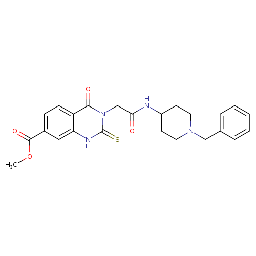 methyl 3-{[(1-benzylpiperidin-4-yl)carbamoyl]methyl}-4-oxo-2-sulfanylidene-1,2,3,4-tetrahydroquinazoline-7-carboxylate
