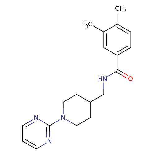3,4-dimethyl-N-{[1-(pyrimidin-2-yl)piperidin-4-yl]methyl}benzamide