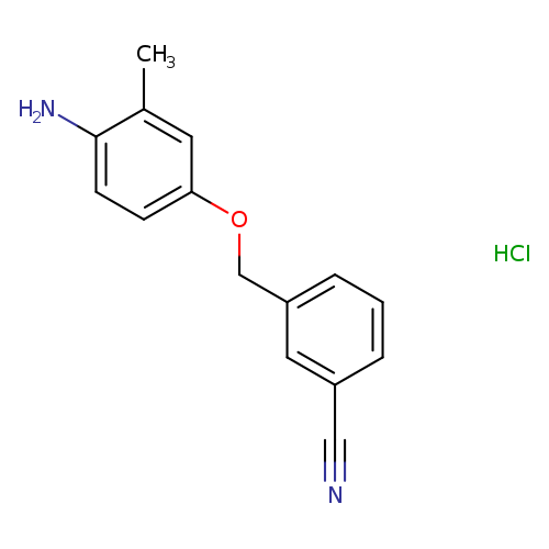 3-[(4-amino-3-methylphenoxy)methyl]benzonitrile hydrochloride