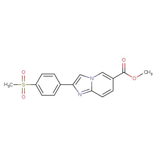 methyl 2-(4-(methylsulfonyl)phenyl)-1H-imidazo[1,2-a]pyridine-6-carboxylate