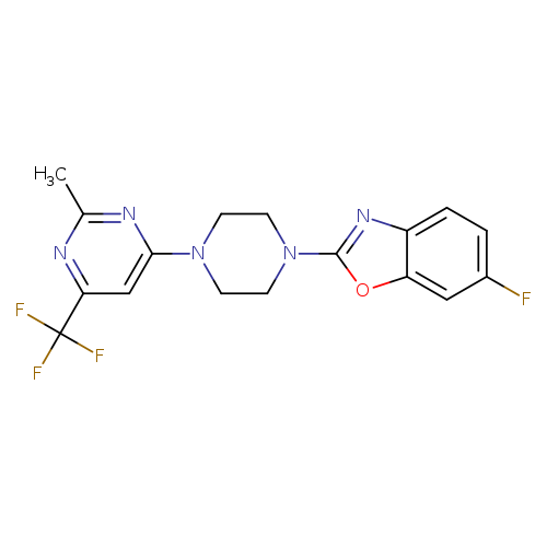 6-fluoro-2-{4-[2-methyl-6-(trifluoromethyl)pyrimidin-4-yl]piperazin-1-yl}-1,3-benzoxazole