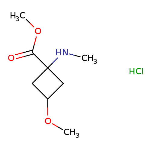 methyl 3-methoxy-1-(methylamino)cyclobutane-1-carboxylate hydrochloride