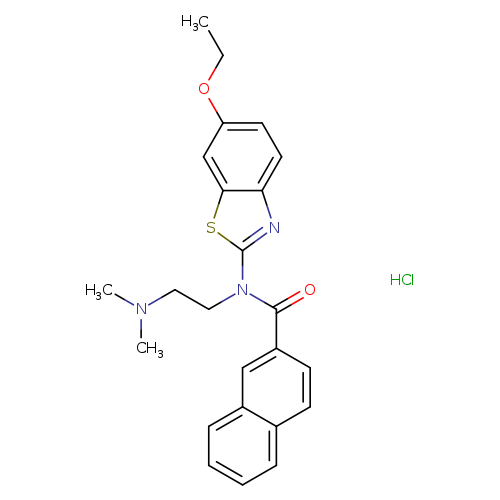 N-[2-(dimethylamino)ethyl]-N-(6-ethoxy-1,3-benzothiazol-2-yl)naphthalene-2-carboxamide hydrochloride