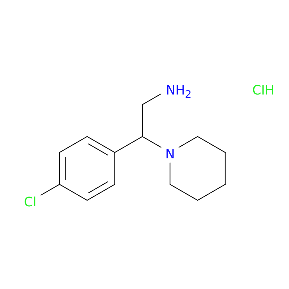 [2-(4-chlorophenyl)-2-(1-piperidinyl)ethyl]amine hydrochloride