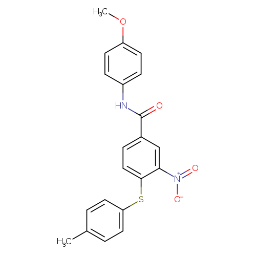 N-(4-methoxyphenyl)-4-[(4-methylphenyl)sulfanyl]-3-nitrobenzamide