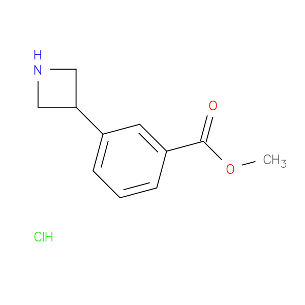 Benzoic acid, 3-(3-azetidinyl)-, methyl ester, hydrochloride (1:1)