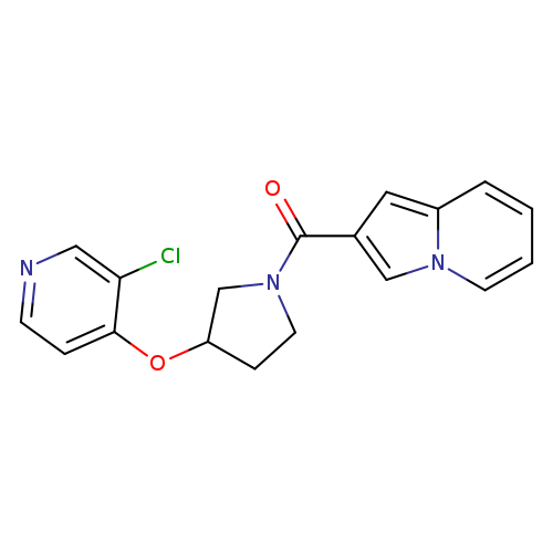 2-{3-[(3-chloropyridin-4-yl)oxy]pyrrolidine-1-carbonyl}indolizine