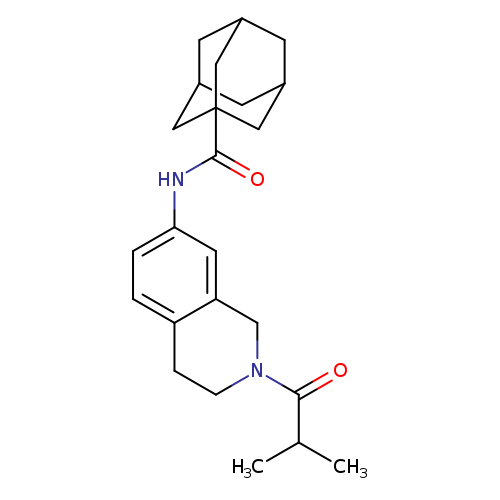 N-[2-(2-methylpropanoyl)-1,2,3,4-tetrahydroisoquinolin-7-yl]adamantane-1-carboxamide