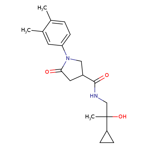 N-(2-cyclopropyl-2-hydroxypropyl)-1-(3,4-dimethylphenyl)-5-oxopyrrolidine-3-carboxamide