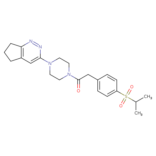 1-(4-{5H,6H,7H-cyclopenta[c]pyridazin-3-yl}piperazin-1-yl)-2-[4-(propane-2-sulfonyl)phenyl]ethan-1-one