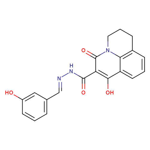 4-hydroxy-N'-[(1E)-(3-hydroxyphenyl)methylidene]-2-oxo-1-azatricyclo[7.3.1.0^{5,13}]trideca-3,5(13),6,8-tetraene-3-carbohydrazide