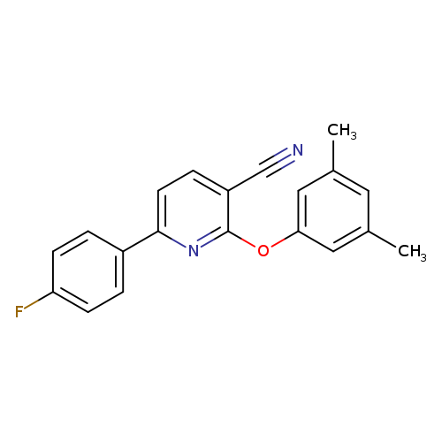 2-(3,5-dimethylphenoxy)-6-(4-fluorophenyl)pyridine-3-carbonitrile