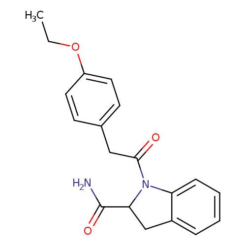 1-[2-(4-ethoxyphenyl)acetyl]-2,3-dihydro-1H-indole-2-carboxamide