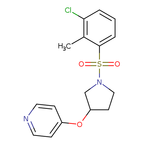 4-{[1-(3-chloro-2-methylbenzenesulfonyl)pyrrolidin-3-yl]oxy}pyridine