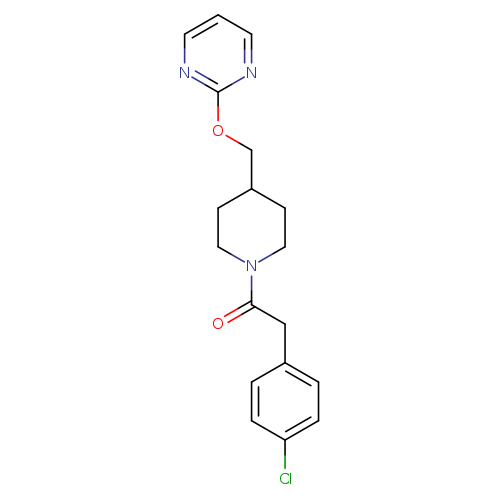 2-(4-chlorophenyl)-1-{4-[(pyrimidin-2-yloxy)methyl]piperidin-1-yl}ethan-1-one
