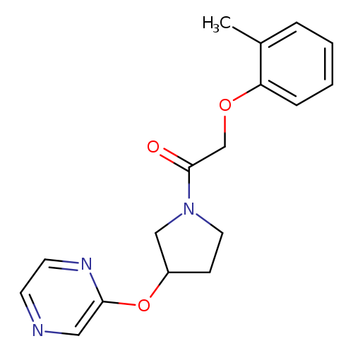 2-(2-methylphenoxy)-1-[3-(pyrazin-2-yloxy)pyrrolidin-1-yl]ethan-1-one