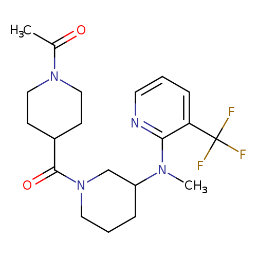 1-[4-(3-{methyl[3-(trifluoromethyl)pyridin-2-yl]amino}piperidine-1-carbonyl)piperidin-1-yl]ethan-1-one