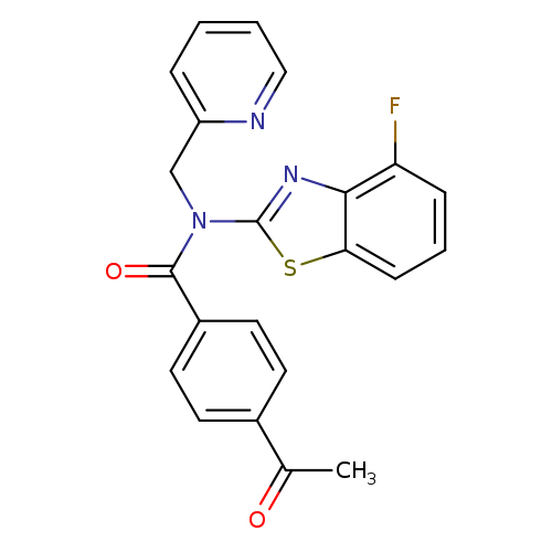 4-acetyl-N-(4-fluoro-1,3-benzothiazol-2-yl)-N-[(pyridin-2-yl)methyl]benzamide