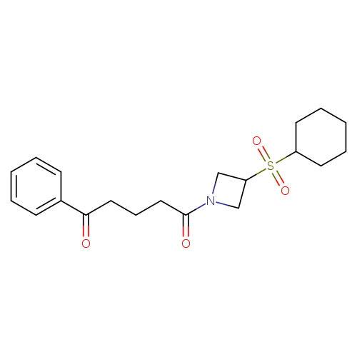 1-[3-(cyclohexanesulfonyl)azetidin-1-yl]-5-phenylpentane-1,5-dione
