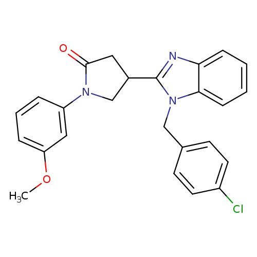 4-{1-[(4-chlorophenyl)methyl]-1H-1,3-benzodiazol-2-yl}-1-(3-methoxyphenyl)pyrrolidin-2-one