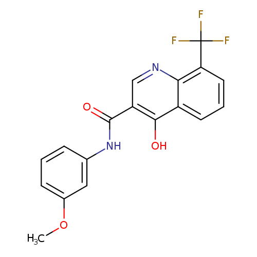 4-hydroxy-N-(3-methoxyphenyl)-8-(trifluoromethyl)quinoline-3-carboxamide