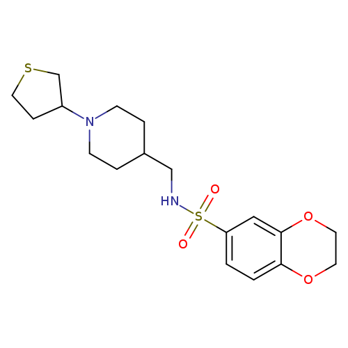 N-{[1-(thiolan-3-yl)piperidin-4-yl]methyl}-2,3-dihydro-1,4-benzodioxine-6-sulfonamide