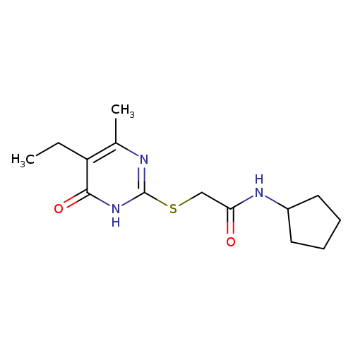 N-cyclopentyl-2-[(5-ethyl-4-methyl-6-oxo-1,6-dihydropyrimidin-2-yl)sulfanyl]acetamide