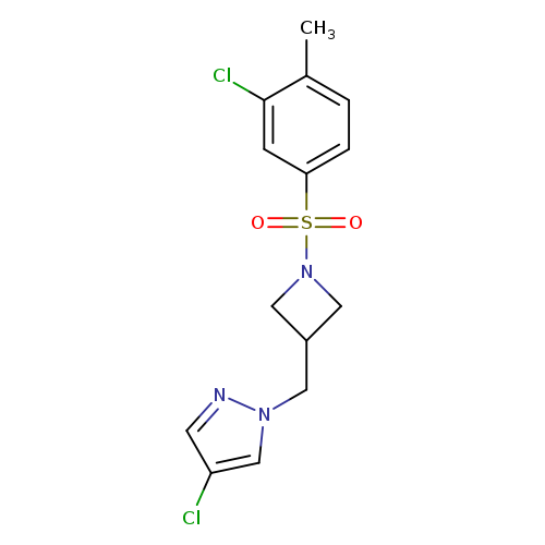 4-chloro-1-{[1-(3-chloro-4-methylbenzenesulfonyl)azetidin-3-yl]methyl}-1H-pyrazole