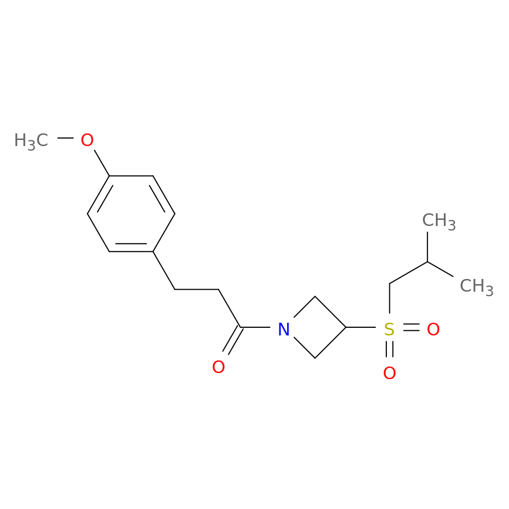 3-(4-methoxyphenyl)-1-[3-(2-methylpropanesulfonyl)azetidin-1-yl]propan-1-one