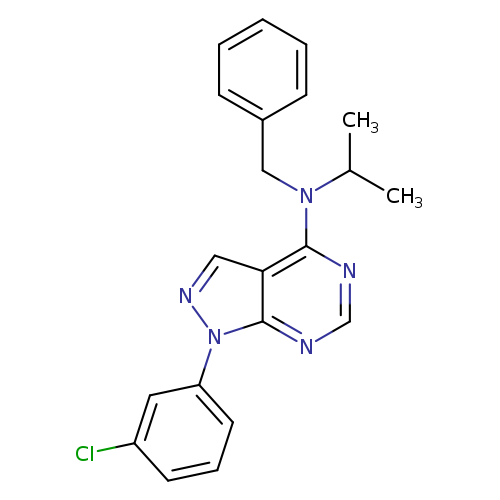 N-benzyl-1-(3-chlorophenyl)-N-(propan-2-yl)-1H-pyrazolo[3,4-d]pyrimidin-4-amine