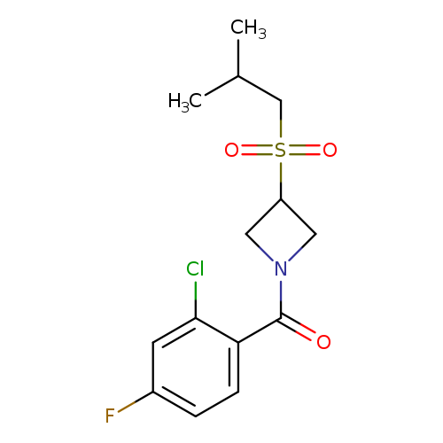 1-(2-chloro-4-fluorobenzoyl)-3-(2-methylpropanesulfonyl)azetidine