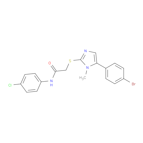 2-{[5-(4-bromophenyl)-1-methyl-1H-imidazol-2-yl]sulfanyl}-N-(4-chlorophenyl)acetamide