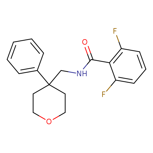 2,6-difluoro-N-[(4-phenyloxan-4-yl)methyl]benzamide