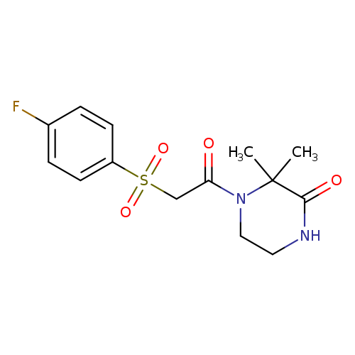 4-[2-(4-fluorobenzenesulfonyl)acetyl]-3,3-dimethylpiperazin-2-one