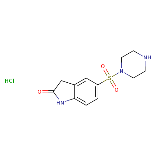 5-(piperazine-1-sulfonyl)-2,3-dihydro-1H-indol-2-one hydrochloride