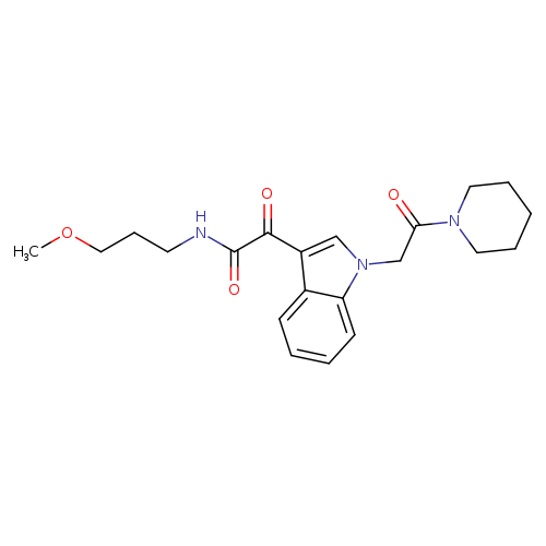 N-(3-methoxypropyl)-2-oxo-2-{1-[2-oxo-2-(piperidin-1-yl)ethyl]-1H-indol-3-yl}acetamide