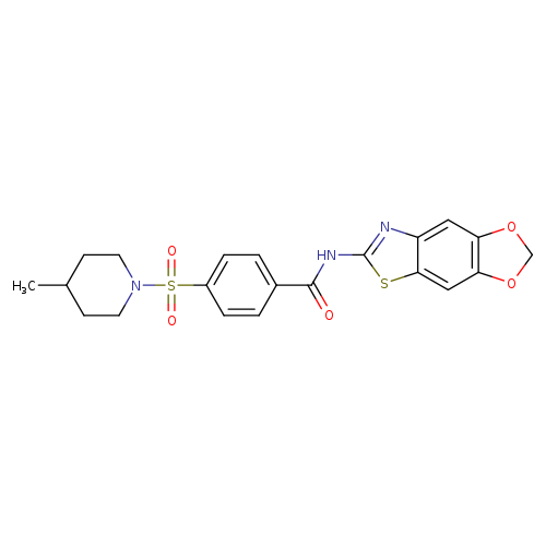 N-{4,6-dioxa-10-thia-12-azatricyclo[7.3.0.0^{3,7}]dodeca-1(9),2,7,11-tetraen-11-yl}-4-[(4-methylpiperidin-1-yl)sulfonyl]benzamide