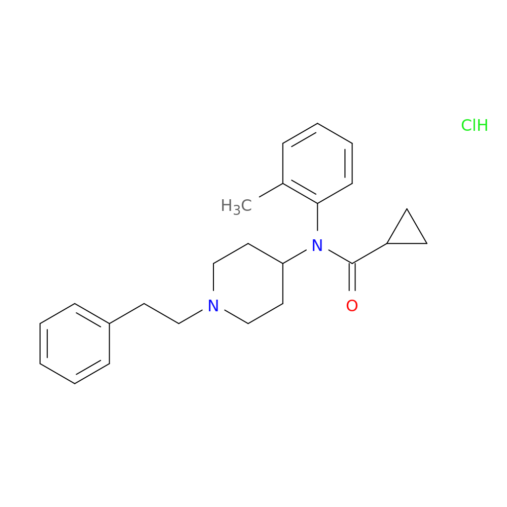 N-(1-phenethylpiperidin-4-yl)-N-(o-tolyl)cyclopropanecarboxamide,monohydrochloride