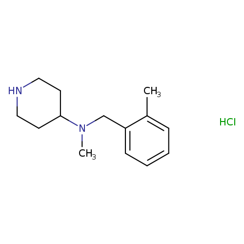 4-Piperidinamine, N-methyl-N-[(2-methylphenyl)methyl]-, hydrochloride (1:1)