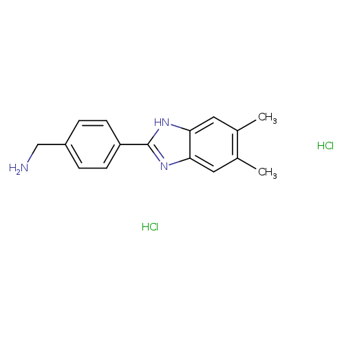 [4-(5,6-dimethyl-1H-1,3-benzodiazol-2-yl)phenyl]methanamine dihydrochloride