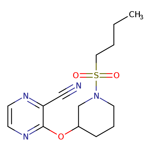 3-{[1-(butane-1-sulfonyl)piperidin-3-yl]oxy}pyrazine-2-carbonitrile