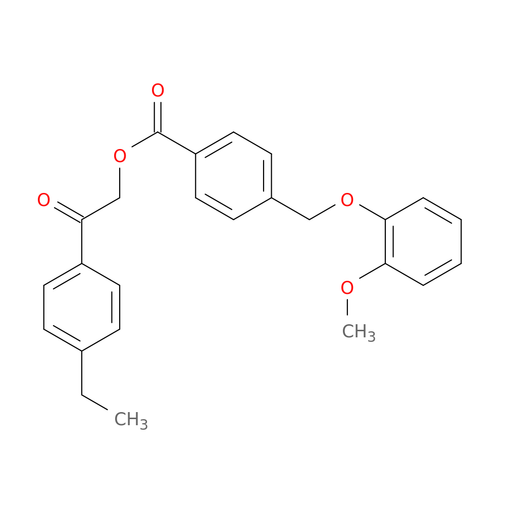 2-(4-ethylphenyl)-2-oxoethyl 4-[(2-methoxyphenoxy)methyl]benzoate