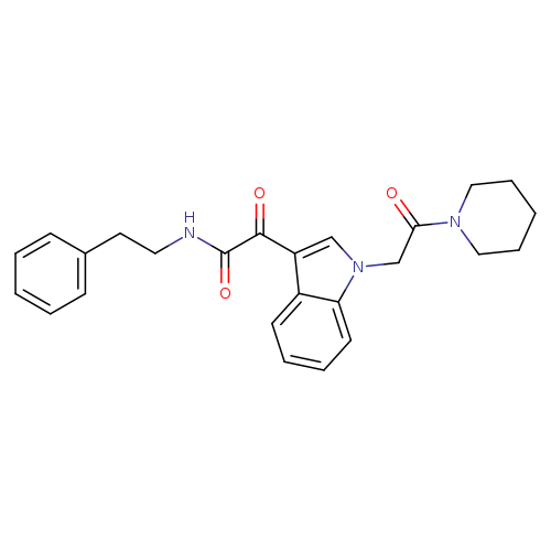 2-oxo-2-{1-[2-oxo-2-(piperidin-1-yl)ethyl]-1H-indol-3-yl}-N-(2-phenylethyl)acetamide