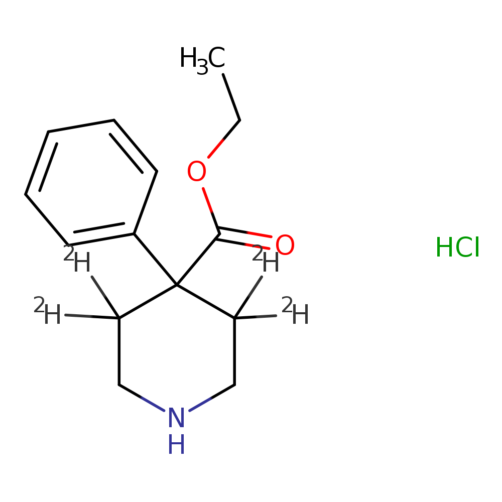 4-phenyl-4-piperidine-3,3,5,5-d4-carboxylicacid,ethylester,monohydrochloride
