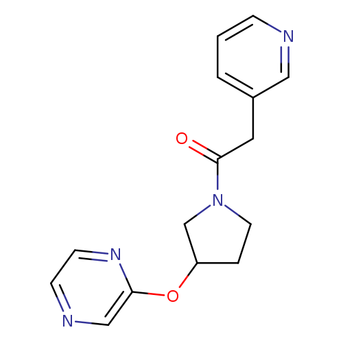 1-[3-(pyrazin-2-yloxy)pyrrolidin-1-yl]-2-(pyridin-3-yl)ethan-1-one