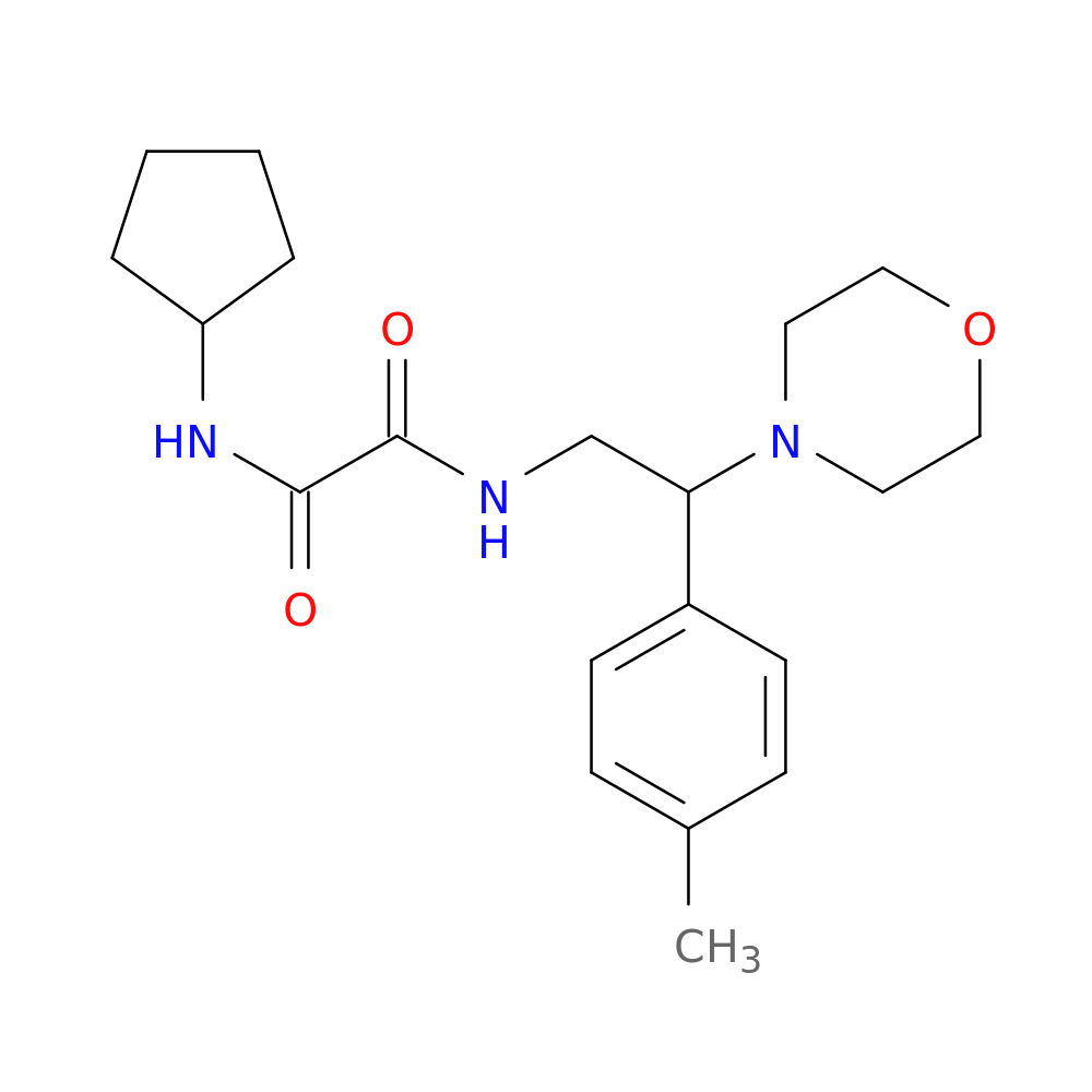 N-cyclopentyl-N'-[2-(4-methylphenyl)-2-(morpholin-4-yl)ethyl]ethanediamide