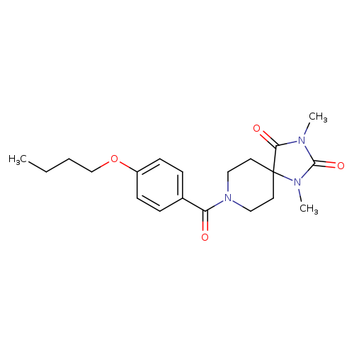 8-(4-butoxybenzoyl)-1,3-dimethyl-1,3,8-triazaspiro[4.5]decane-2,4-dione